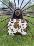 Open Range Western Speedy Genuine Leather Purse + Coin Purse Neon Spur