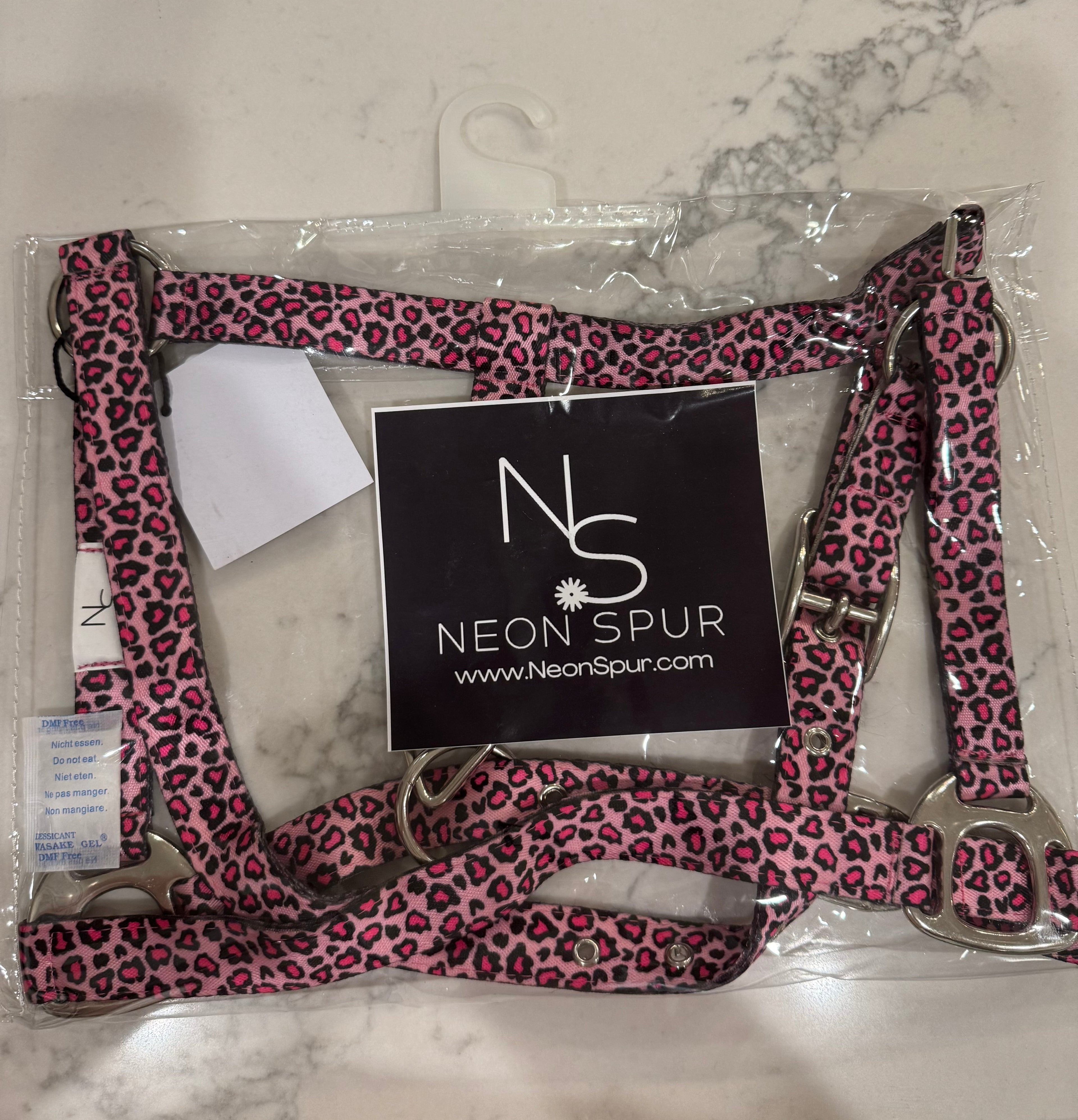 Catty Cowgirl Quick Release Nylon Horse Halter Neon Spur