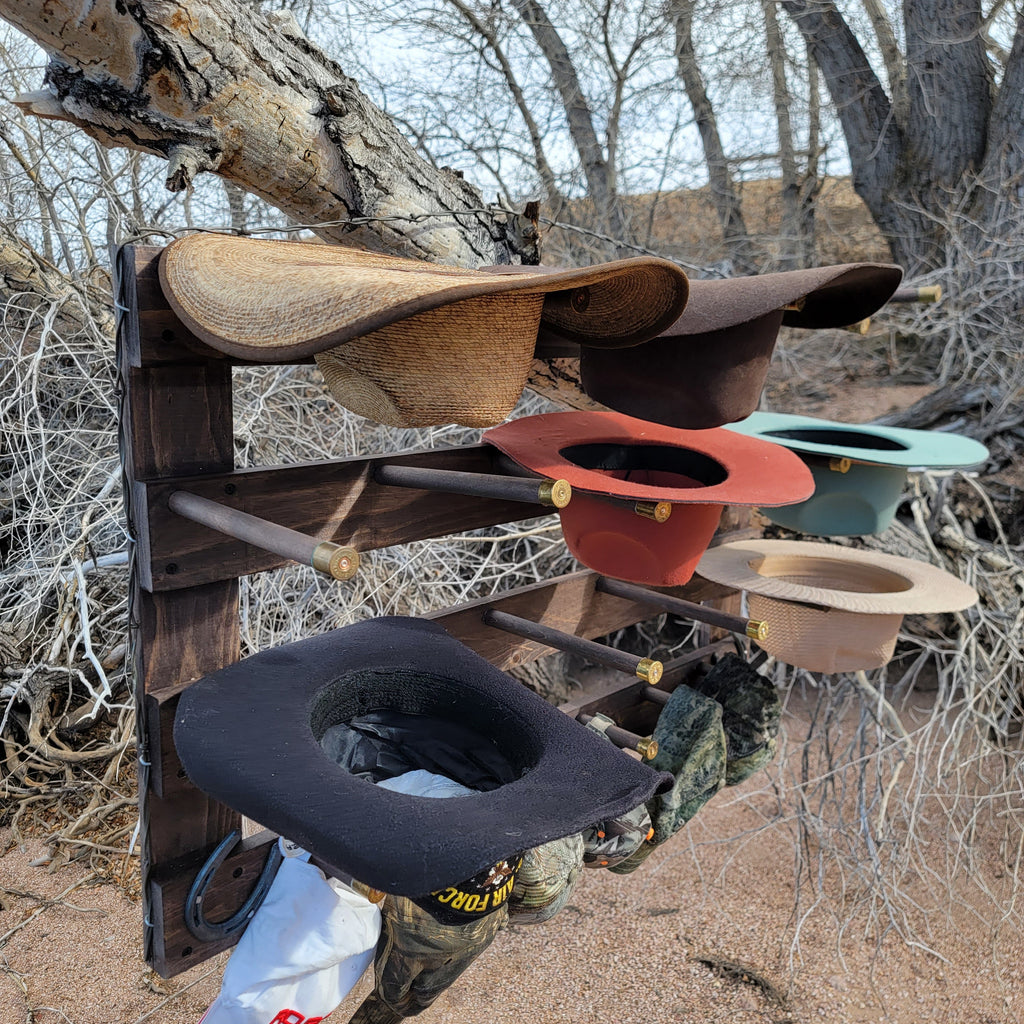The 9-Hatter: Horizontal Wall-Hanging Western Organization The Hat Rack Guy