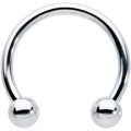 16G STEEL HORSE SHOE Circular Barbell 3/8 3mm BodyCandy