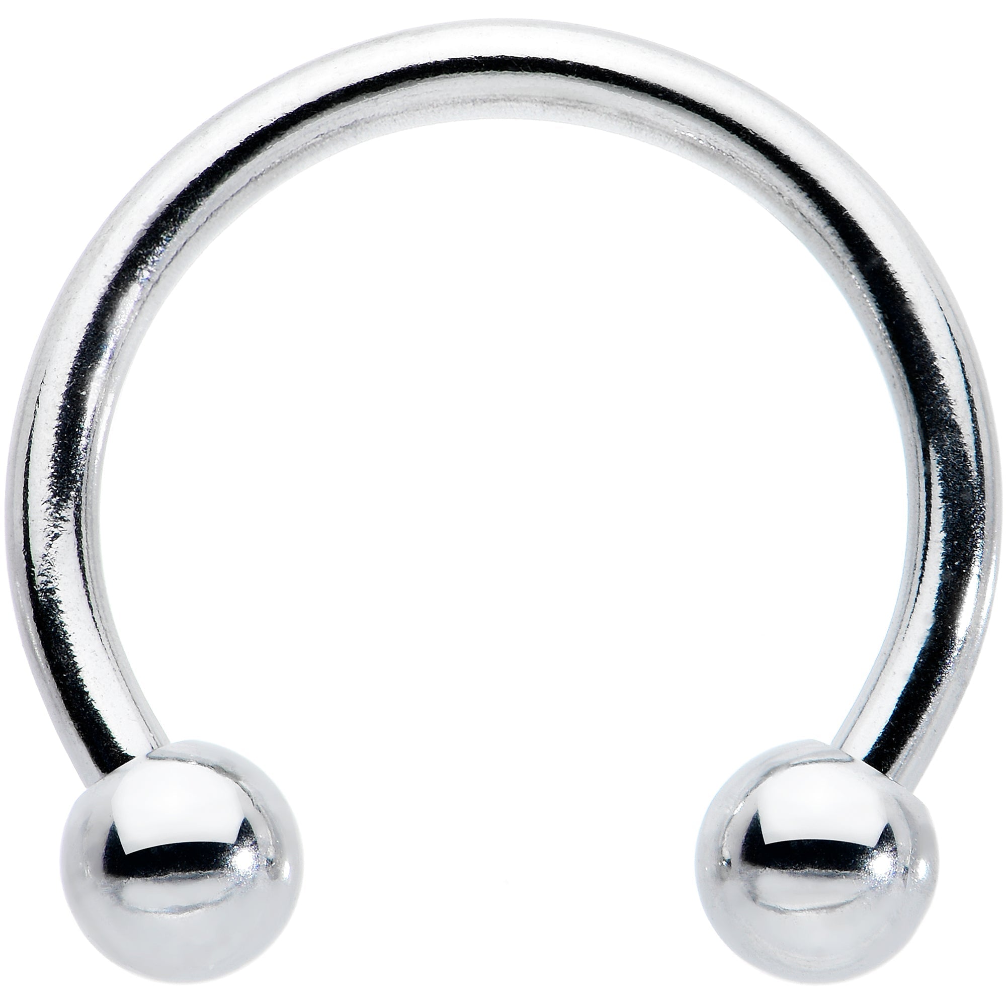 16G STEEL HORSE SHOE Circular Barbell 3/8 3mm BodyCandy
