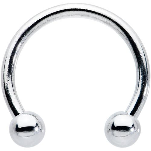 16G STEEL HORSE SHOE Circular Barbell 3/8 3mm BodyCandy