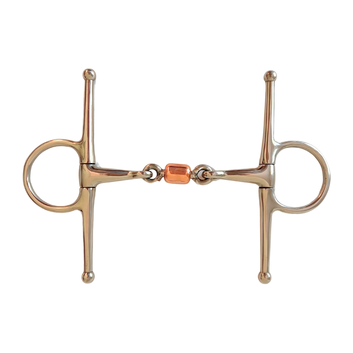 AJ Tack Full Cheek Snaffle Bit with Copper Roller AJ Tack