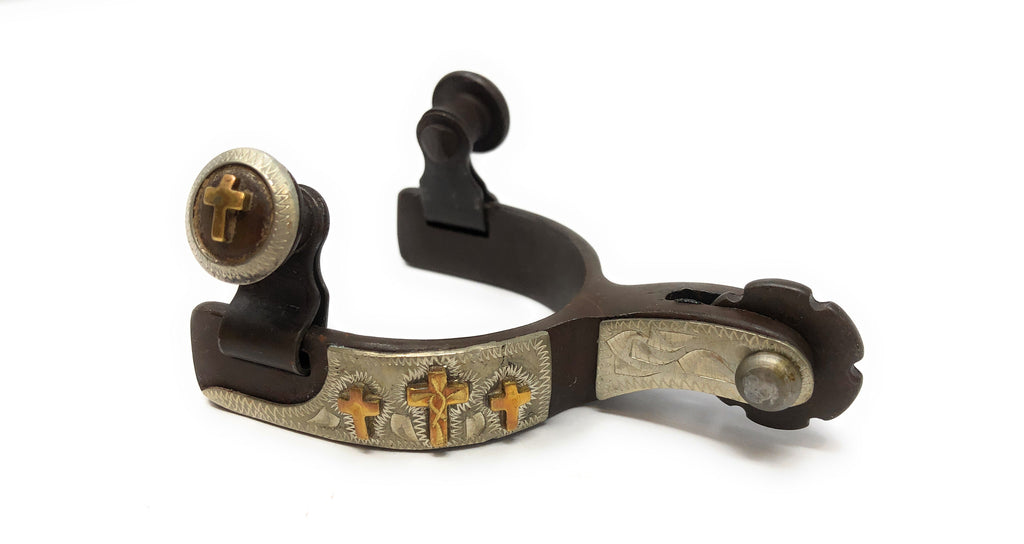 AJ Tack Baby Three Crosses Show Spurs & Spur Straps Set AJ Tack