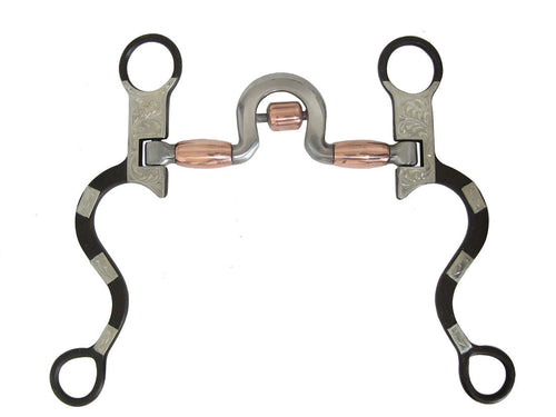 AJ Tack Engraved Spoon Bit with Copper Barrels AJ Tack
