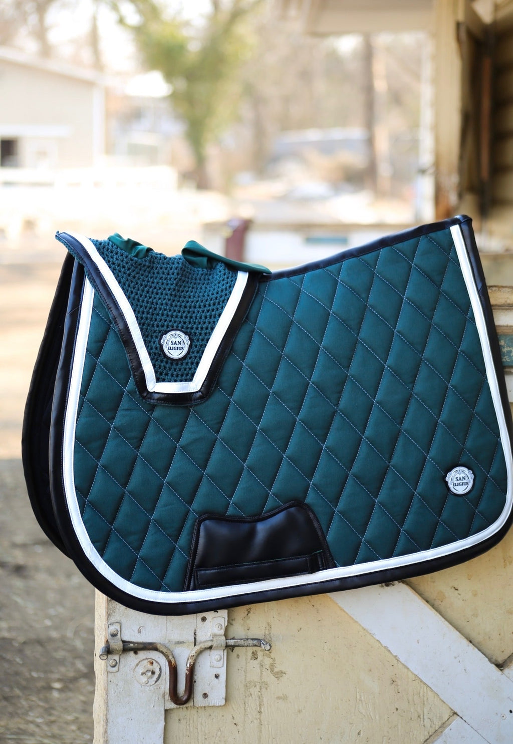 Jump Saddle Pad | Green- Black & White San Eligius