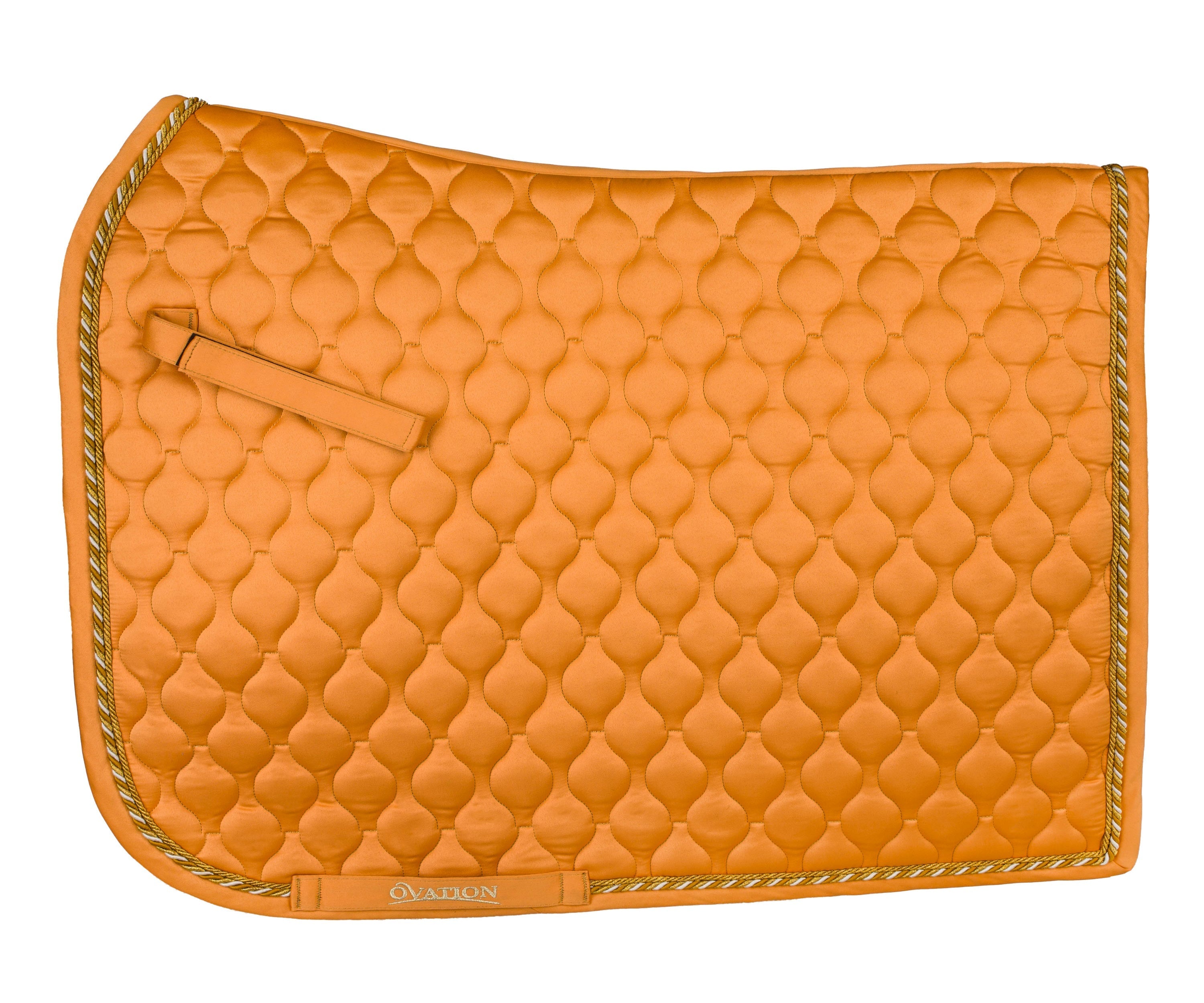 Quilted Satin Dressage Saddle Pad - Muted Safron Ovation Riding