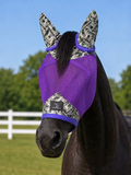 Entry Fees Fly Mask w/ Ears - Purple - Full/Std Size Neon Spur