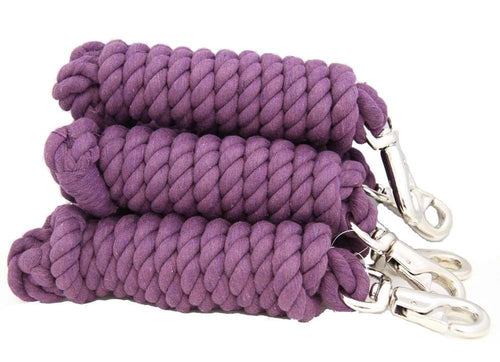 AJ Tack 10 Foot Cotton Lead Rope with Bull Snap - Set of 5 AJ Tack