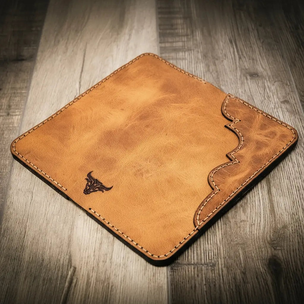 Western Long Wallet Bull Sheath Leather
