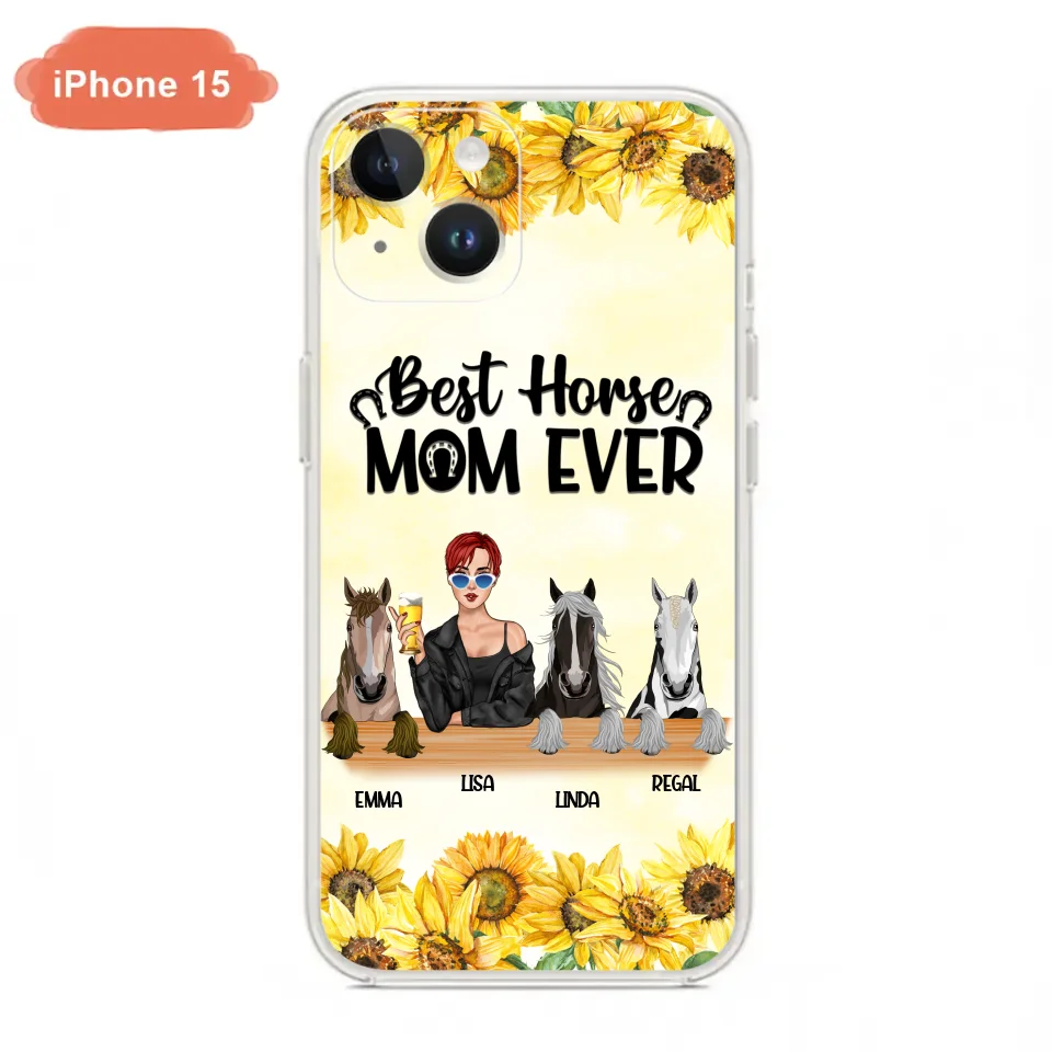 Custom Personalized Horse Mom Phone Case, Gift for Horse Lovers - Life Is Better With Horses CusGifts