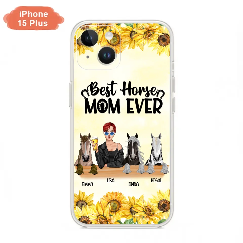 Custom Personalized Horse Mom Phone Case, Gift for Horse Lovers - Life Is Better With Horses CusGifts