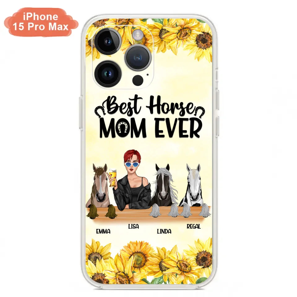 Custom Personalized Horse Mom Phone Case, Gift for Horse Lovers - Life Is Better With Horses CusGifts