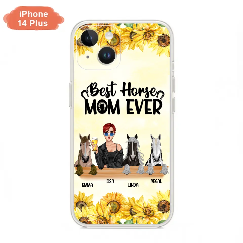 Custom Personalized Horse Mom Phone Case, Gift for Horse Lovers - Life Is Better With Horses CusGifts