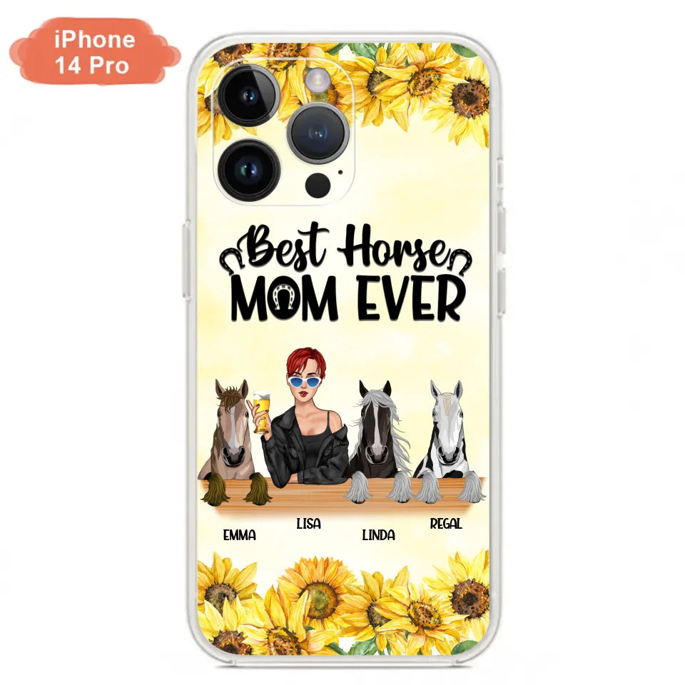 Custom Personalized Horse Mom Phone Case, Gift for Horse Lovers - Life Is Better With Horses CusGifts