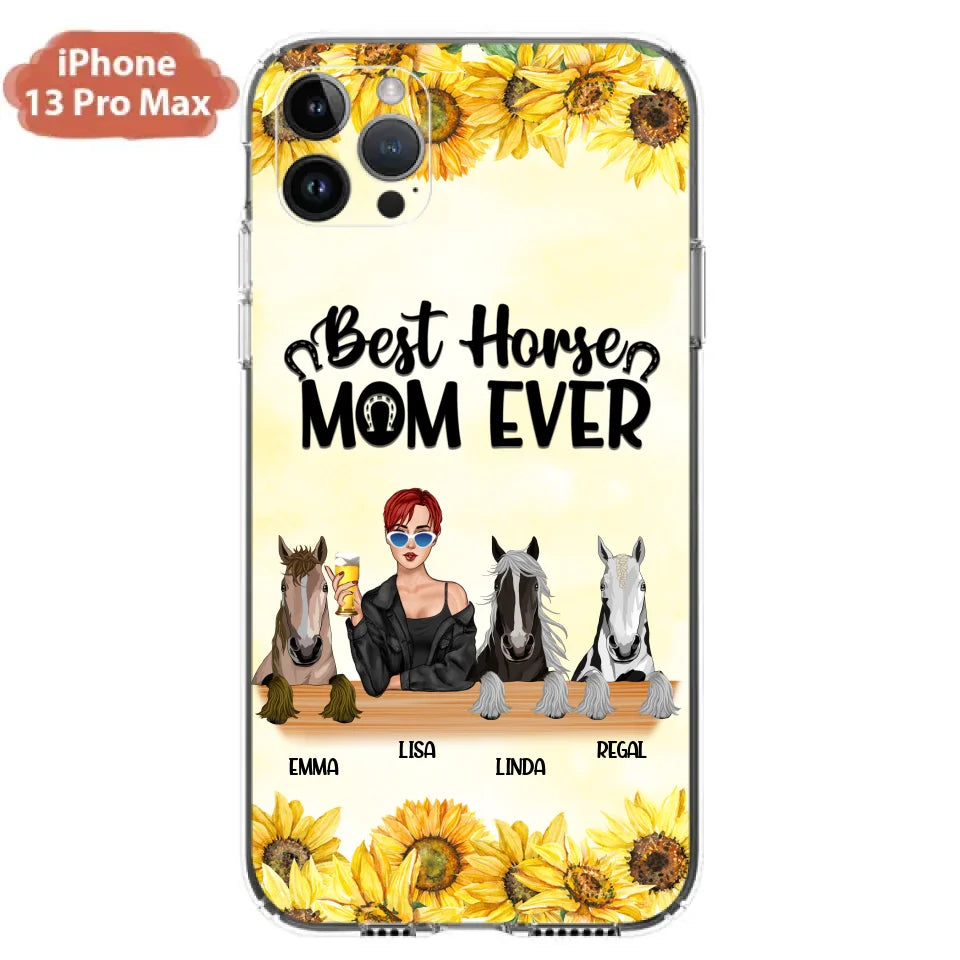 Custom Personalized Horse Mom Phone Case, Gift for Horse Lovers - Life Is Better With Horses CusGifts