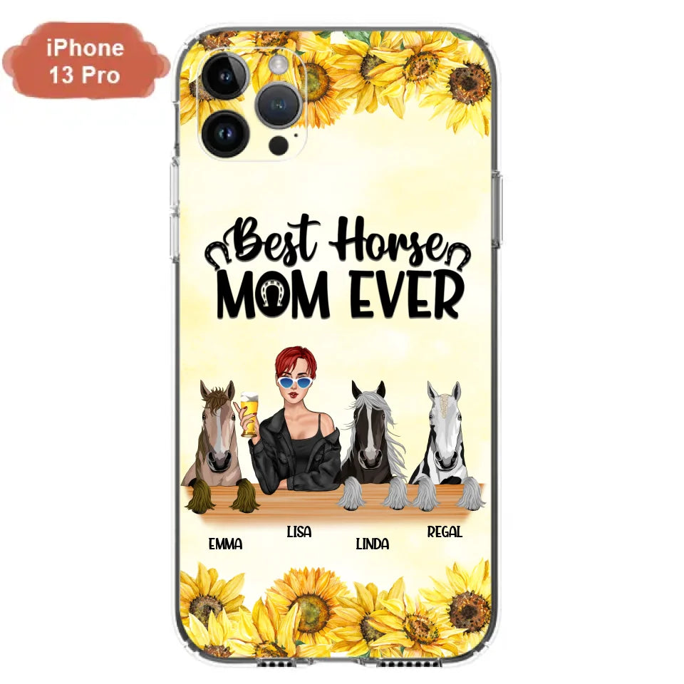 Custom Personalized Horse Mom Phone Case, Gift for Horse Lovers - Life Is Better With Horses CusGifts