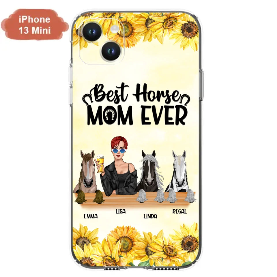 Custom Personalized Horse Mom Phone Case, Gift for Horse Lovers - Life Is Better With Horses CusGifts