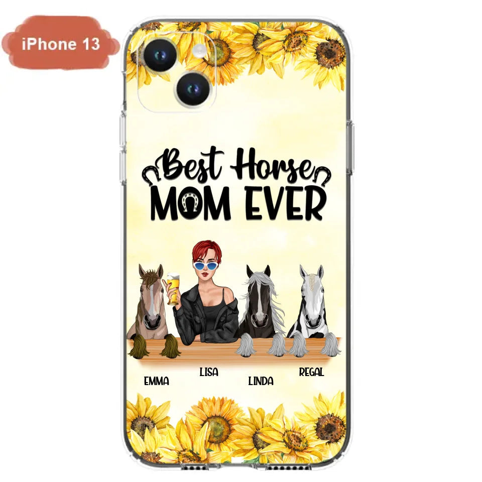 Custom Personalized Horse Mom Phone Case, Gift for Horse Lovers - Life Is Better With Horses CusGifts