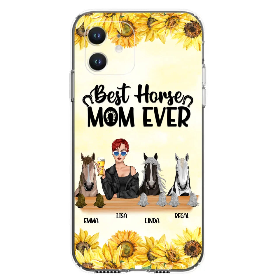 Custom Personalized Horse Mom Phone Case, Gift for Horse Lovers - Life Is Better With Horses CusGifts