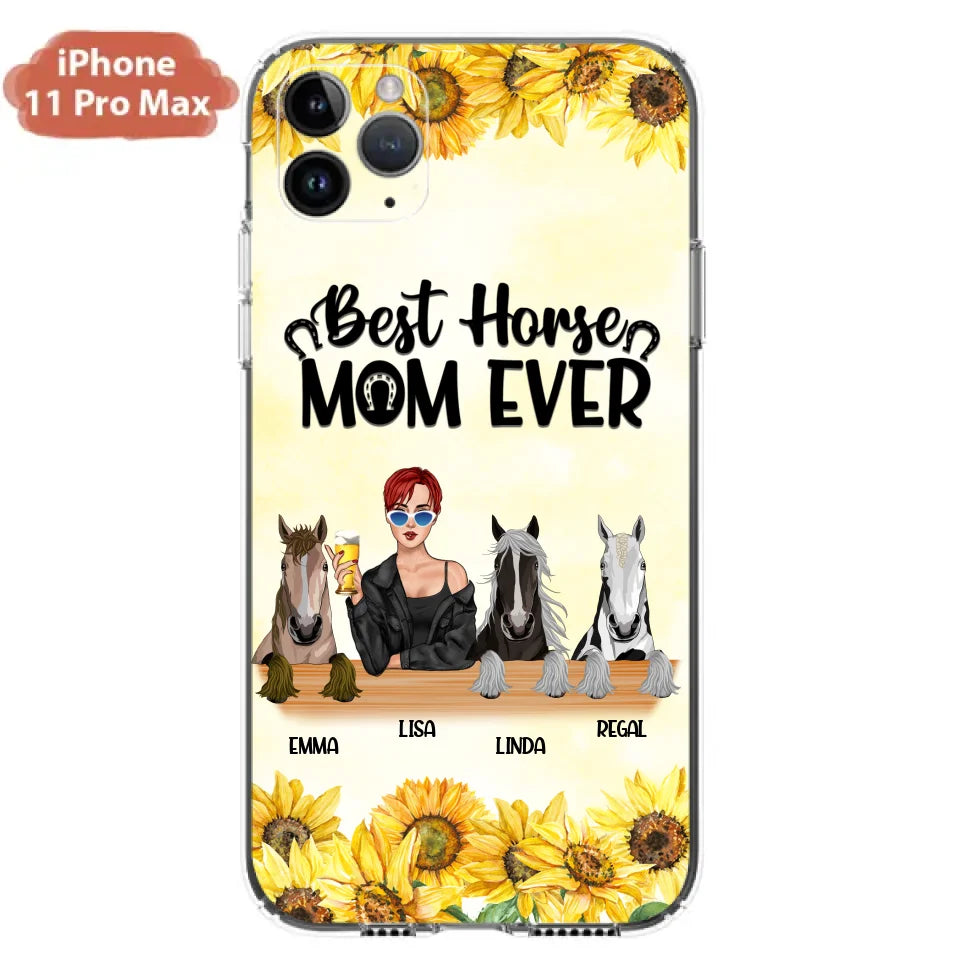 Custom Personalized Horse Mom Phone Case, Gift for Horse Lovers - Life Is Better With Horses CusGifts