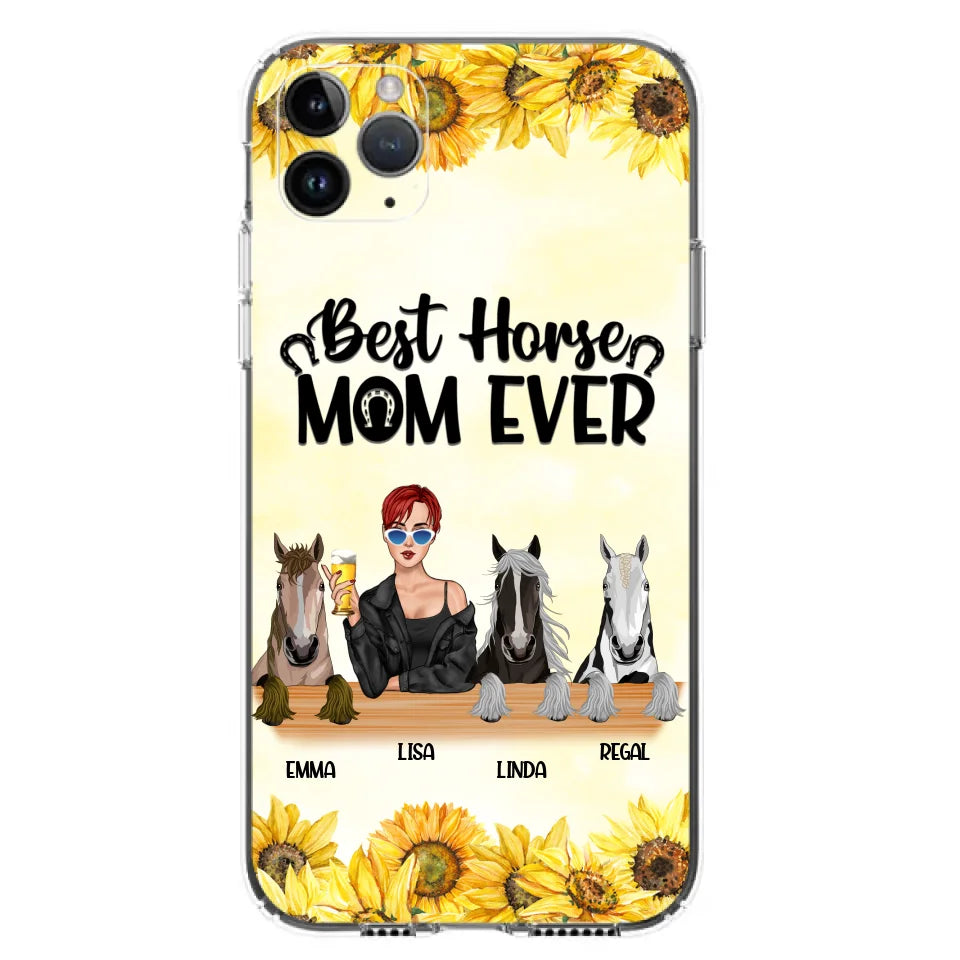 Custom Personalized Horse Mom Phone Case, Gift for Horse Lovers - Life Is Better With Horses CusGifts