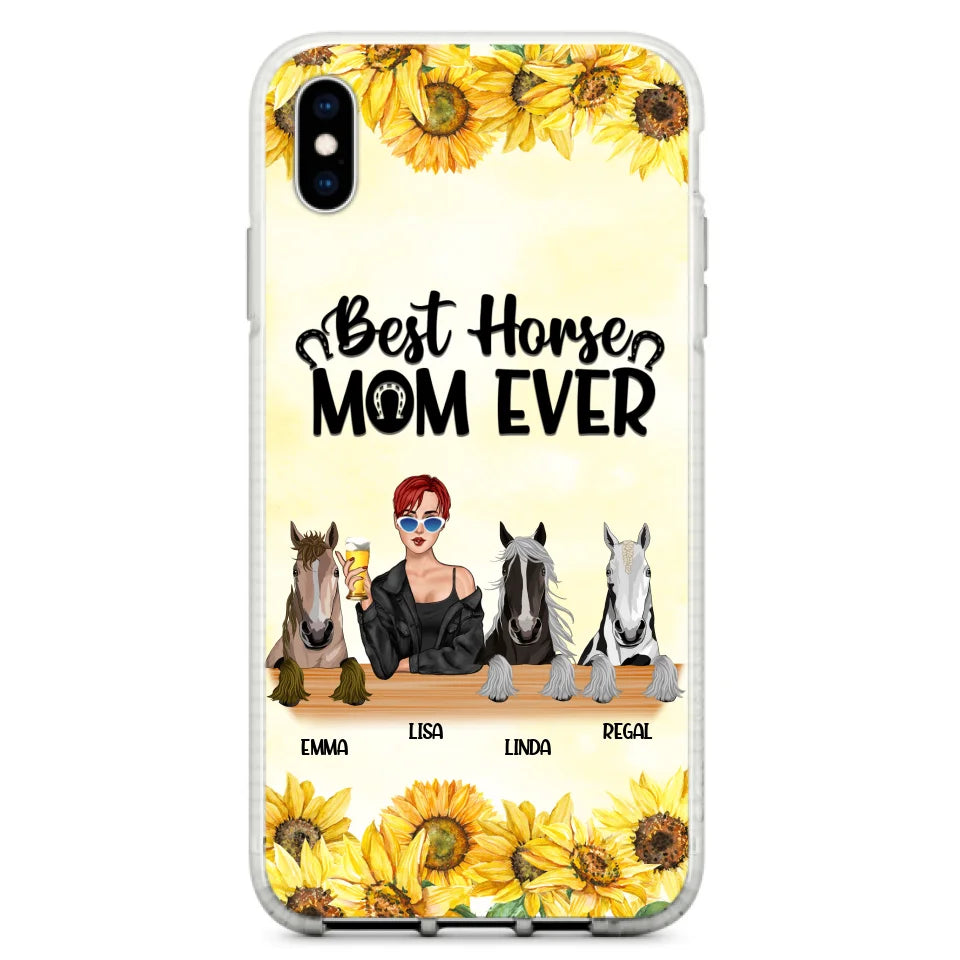 Custom Personalized Horse Mom Phone Case, Gift for Horse Lovers - Life Is Better With Horses CusGifts