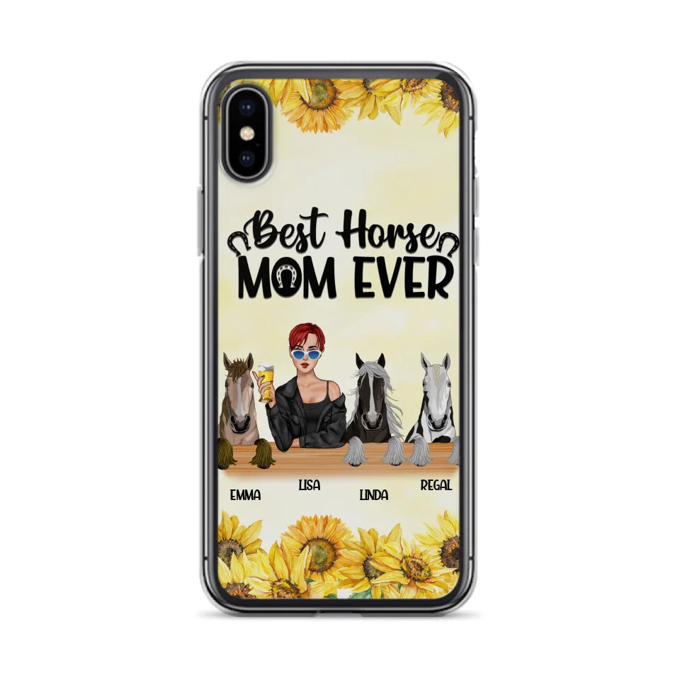 Custom Personalized Horse Mom Phone Case, Gift for Horse Lovers - Life Is Better With Horses CusGifts