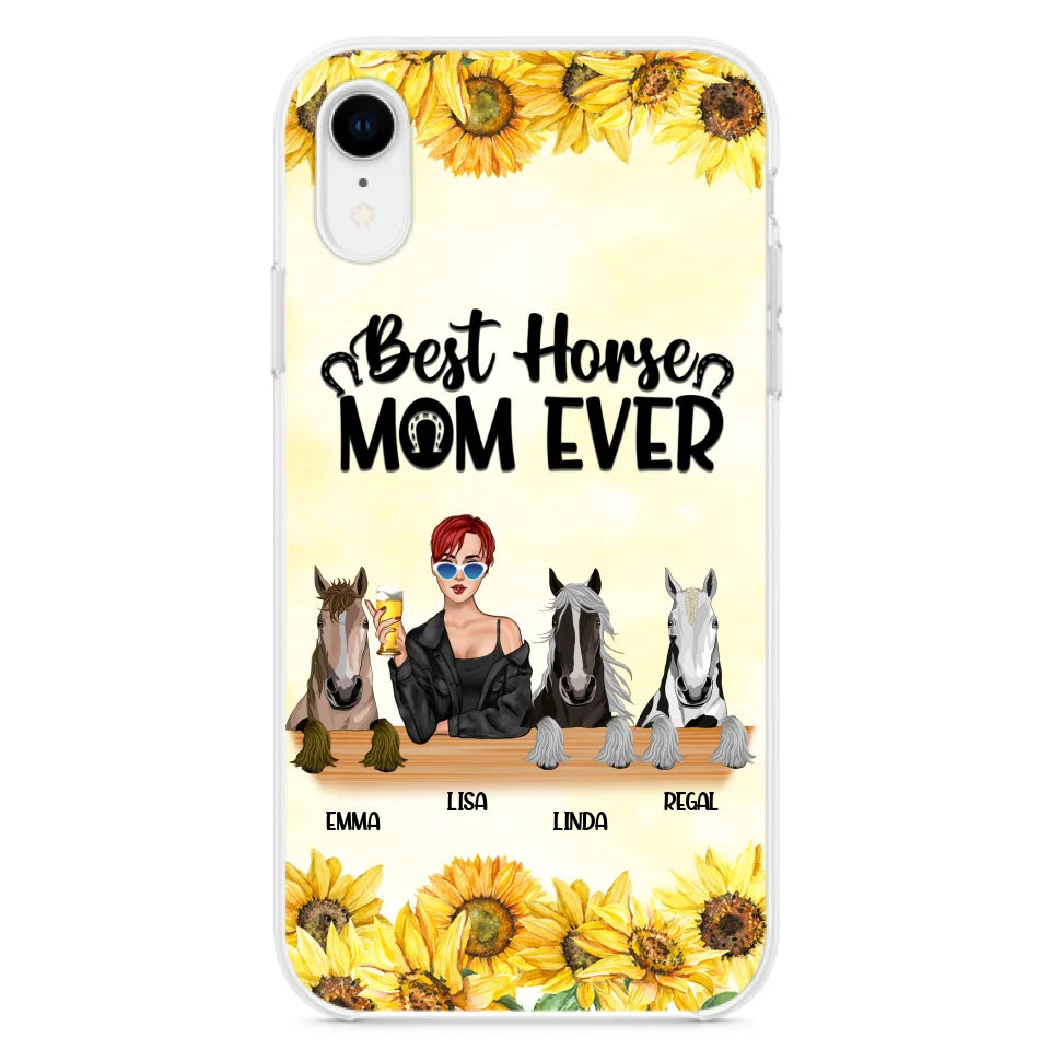 Custom Personalized Horse Mom Phone Case, Gift for Horse Lovers - Life Is Better With Horses CusGifts