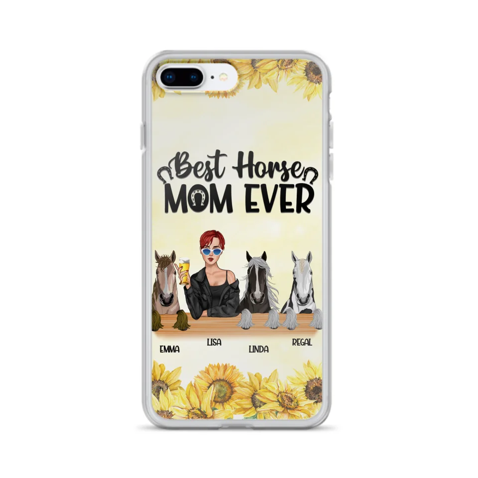 Custom Personalized Horse Mom Phone Case, Gift for Horse Lovers - Life Is Better With Horses CusGifts