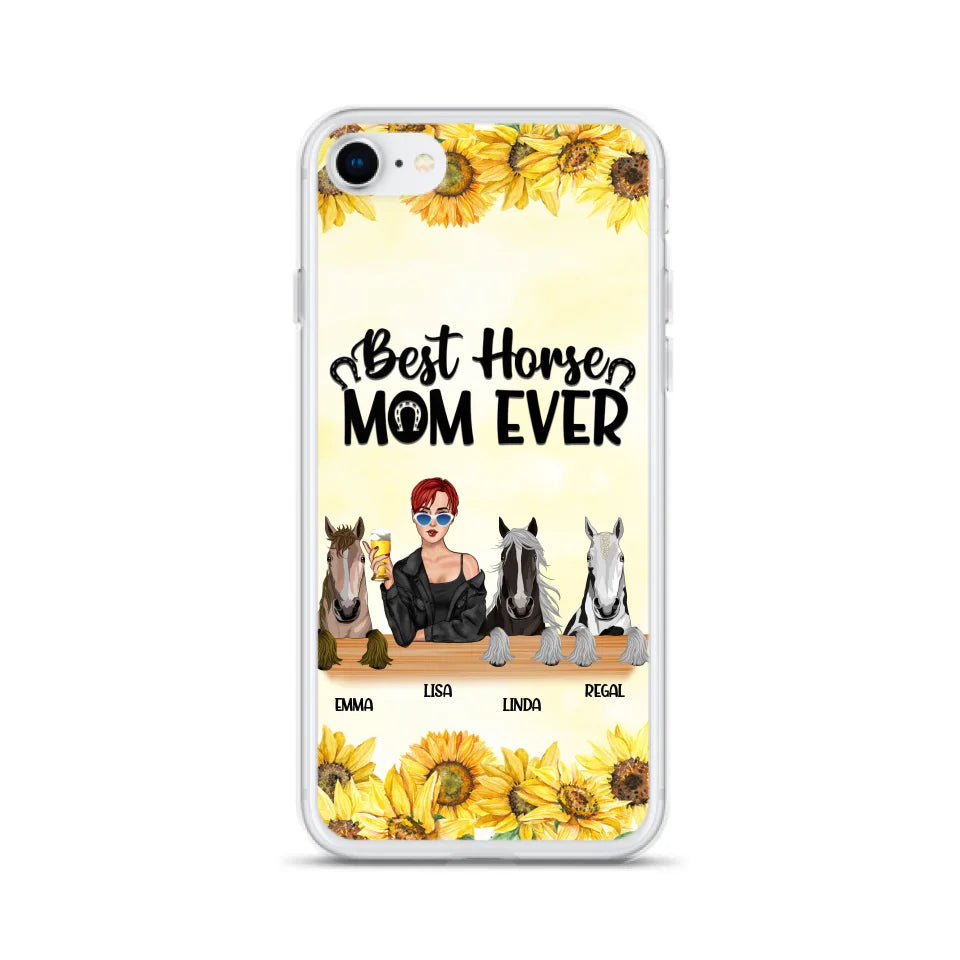 Custom Personalized Horse Mom Phone Case, Gift for Horse Lovers - Life Is Better With Horses CusGifts