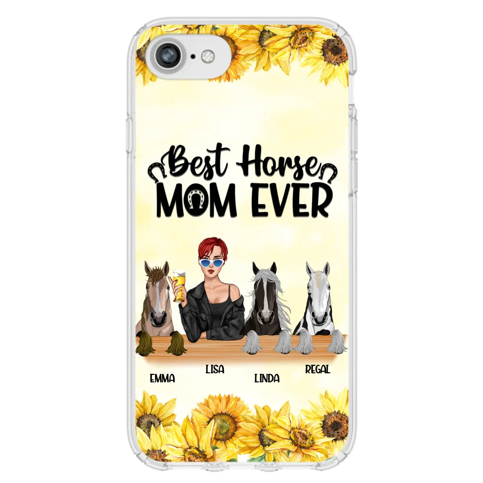 Custom Personalized Horse Mom Phone Case, Gift for Horse Lovers - Life Is Better With Horses CusGifts