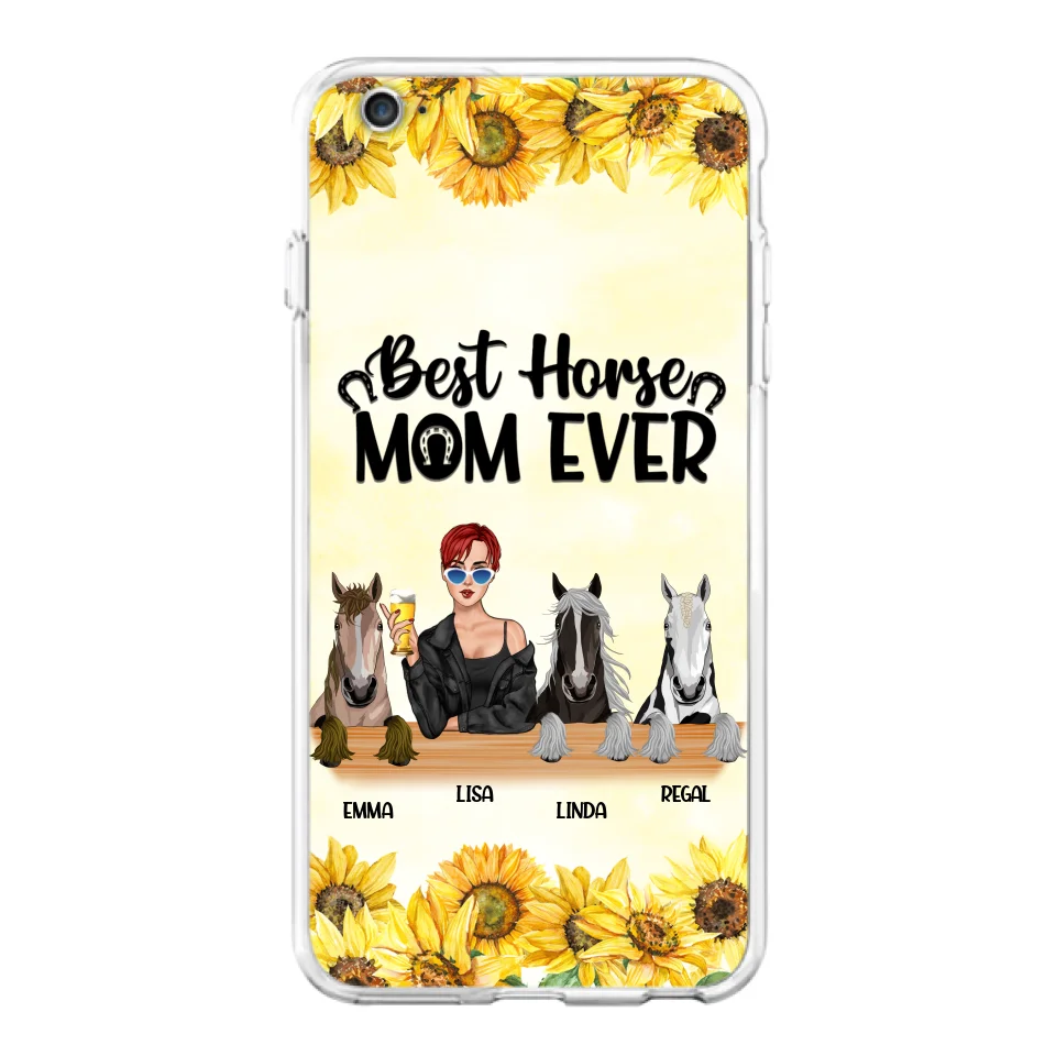 Custom Personalized Horse Mom Phone Case, Gift for Horse Lovers - Life Is Better With Horses CusGifts