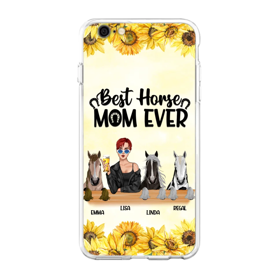 Custom Personalized Horse Mom Phone Case, Gift for Horse Lovers - Life Is Better With Horses CusGifts