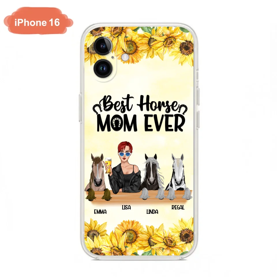 Custom Personalized Horse Mom Phone Case, Gift for Horse Lovers - Life Is Better With Horses CusGifts