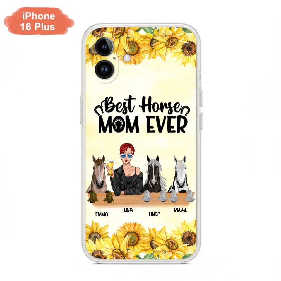 Custom Personalized Horse Mom Phone Case, Gift for Horse Lovers - Life Is Better With Horses CusGifts