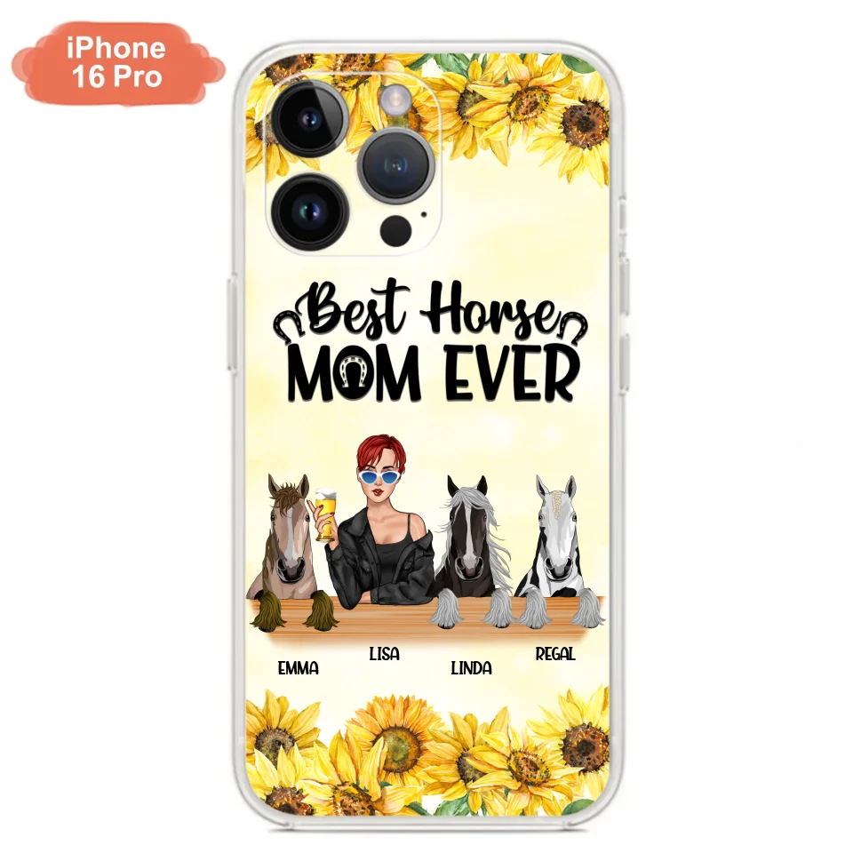 Custom Personalized Horse Mom Phone Case, Gift for Horse Lovers - Life Is Better With Horses CusGifts