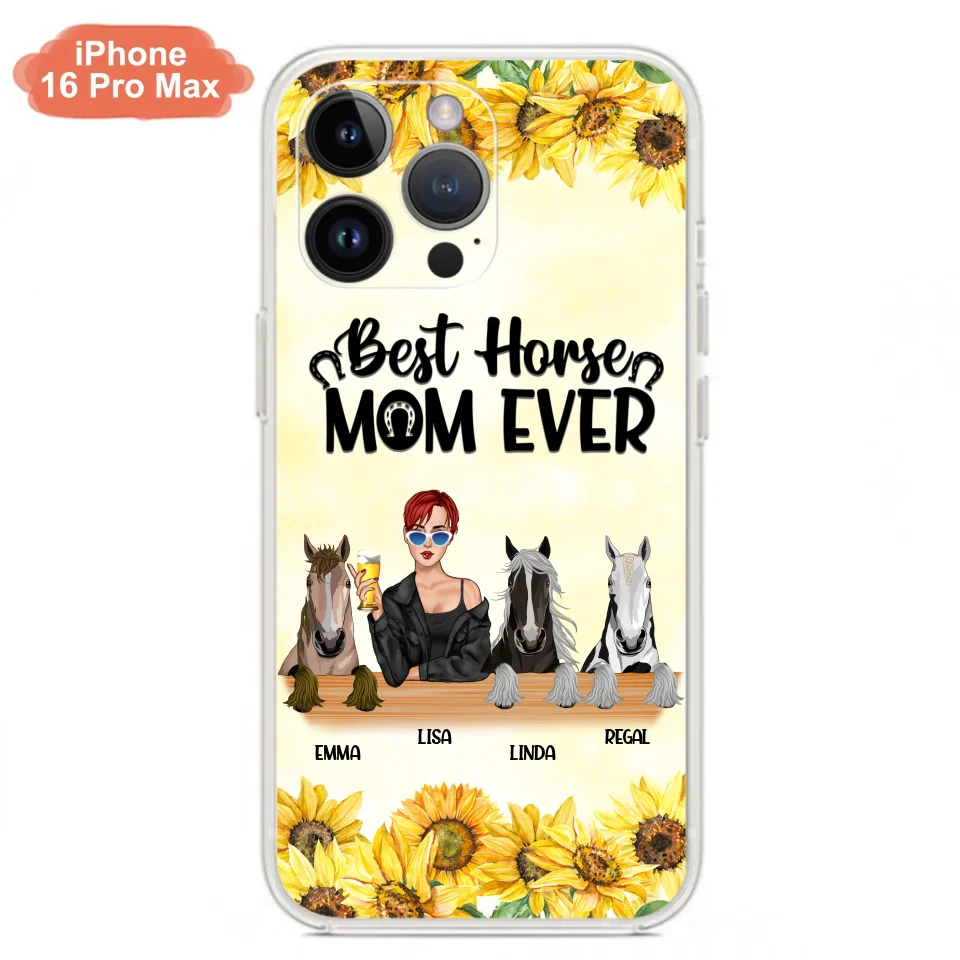Custom Personalized Horse Mom Phone Case, Gift for Horse Lovers - Life Is Better With Horses CusGifts