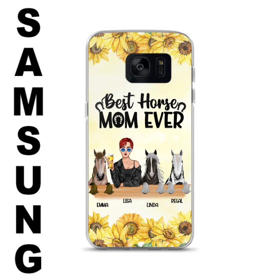 Custom Personalized Horse Mom Phone Case, Gift for Horse Lovers - Life Is Better With Horses CusGifts