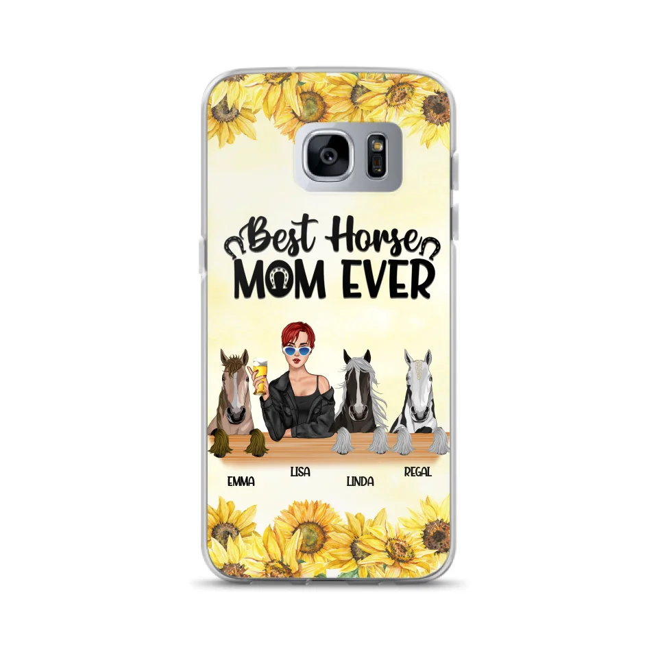 Custom Personalized Horse Mom Phone Case, Gift for Horse Lovers - Life Is Better With Horses CusGifts