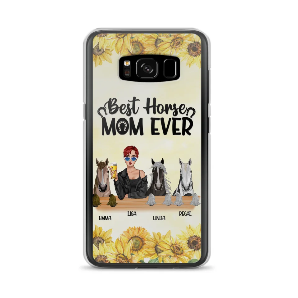 Custom Personalized Horse Mom Phone Case, Gift for Horse Lovers - Life Is Better With Horses CusGifts