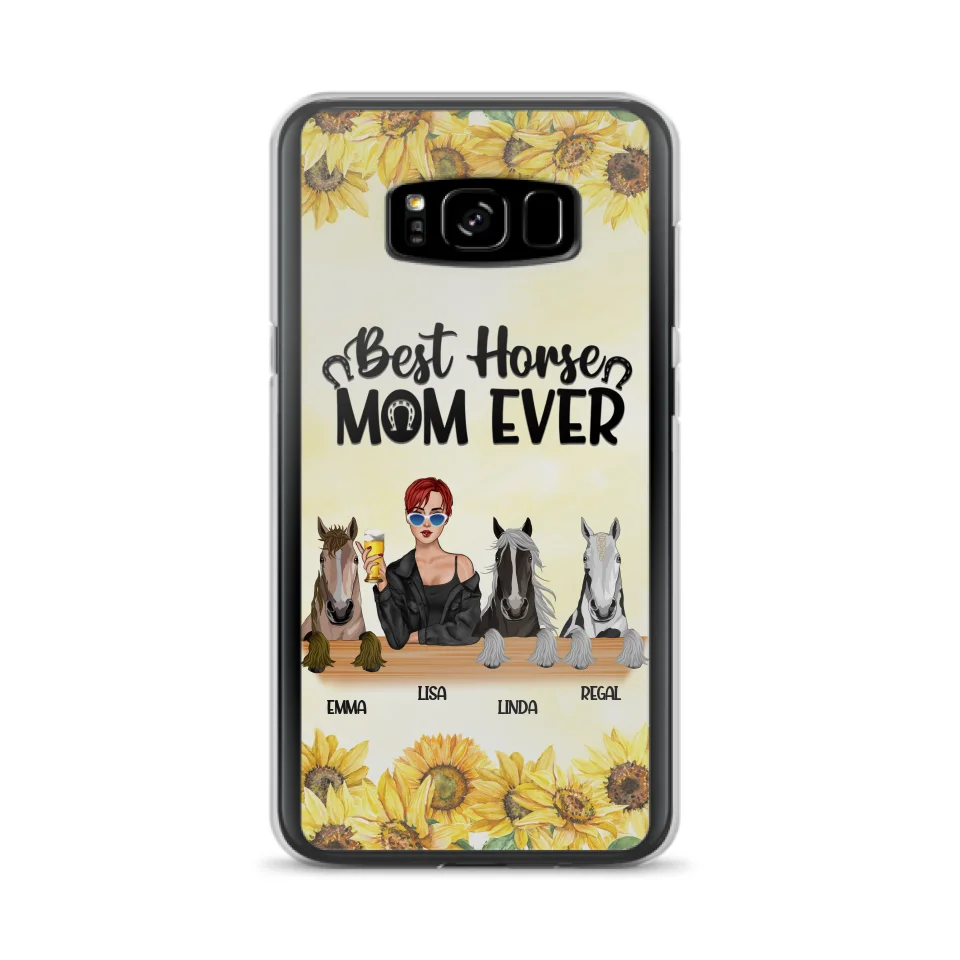 Custom Personalized Horse Mom Phone Case, Gift for Horse Lovers - Life Is Better With Horses CusGifts