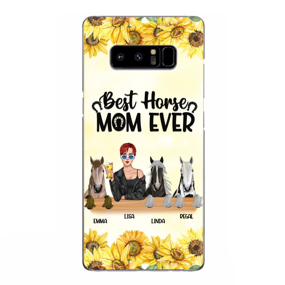 Custom Personalized Horse Mom Phone Case, Gift for Horse Lovers - Life Is Better With Horses CusGifts