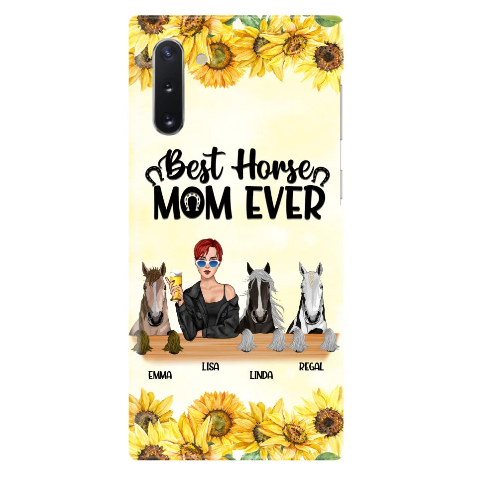 Custom Personalized Horse Mom Phone Case, Gift for Horse Lovers - Life Is Better With Horses CusGifts