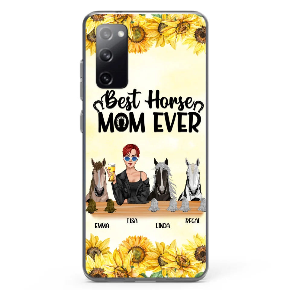 Custom Personalized Horse Mom Phone Case, Gift for Horse Lovers - Life Is Better With Horses CusGifts