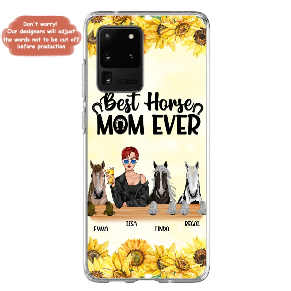 Custom Personalized Horse Mom Phone Case, Gift for Horse Lovers - Life Is Better With Horses CusGifts