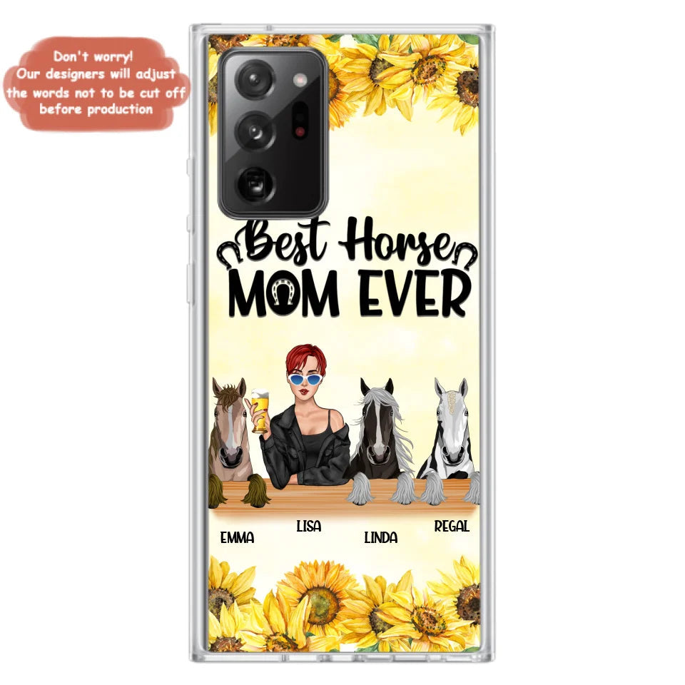 Custom Personalized Horse Mom Phone Case, Gift for Horse Lovers - Life Is Better With Horses CusGifts