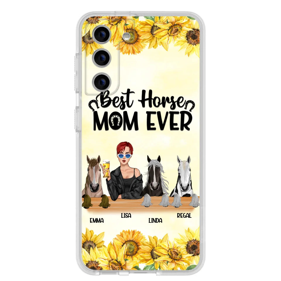 Custom Personalized Horse Mom Phone Case, Gift for Horse Lovers - Life Is Better With Horses CusGifts