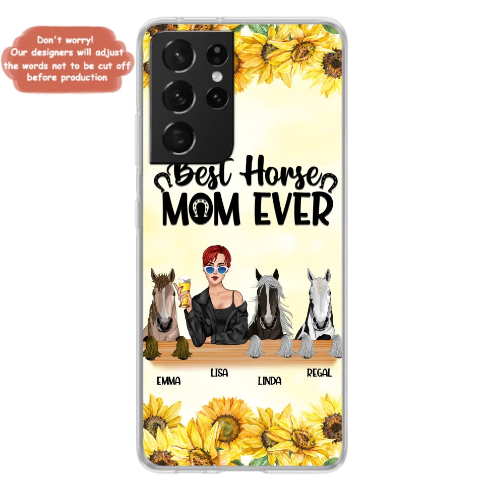 Custom Personalized Horse Mom Phone Case, Gift for Horse Lovers - Life Is Better With Horses CusGifts