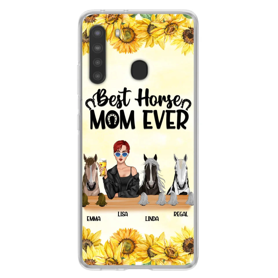 Custom Personalized Horse Mom Phone Case, Gift for Horse Lovers - Life Is Better With Horses CusGifts